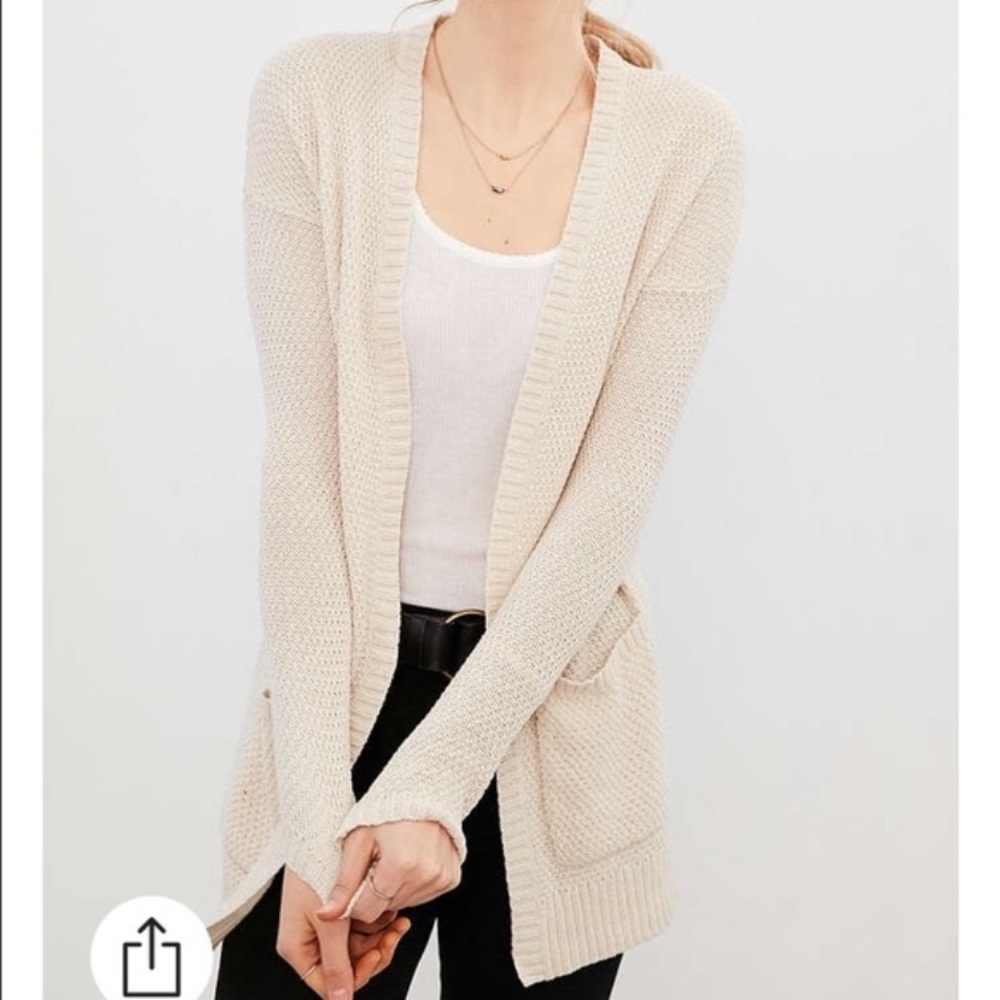BDG Long Beige Cardigan